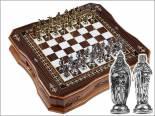 Шахматы Византия (цвет: зебрано, фигуры Средневековье)